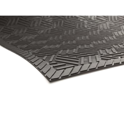 M+A Matting® SuperScrape Plus Rubber Mat without Holes, 3x5, Black